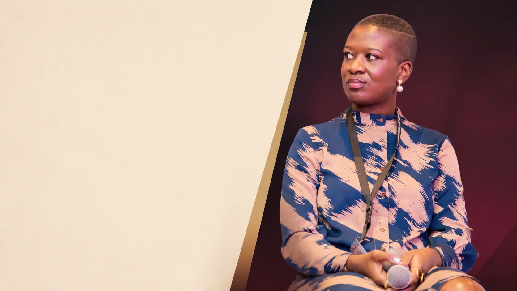 Paula Ochango participating in an industry panel